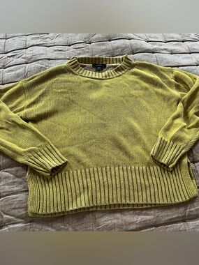 J.Crew Relaxed linen-cotton blend beach sweater XXS